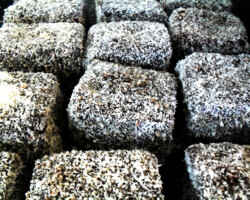 Lamingtons. Light and airy, then smooth and creamy as it hits your tongue.